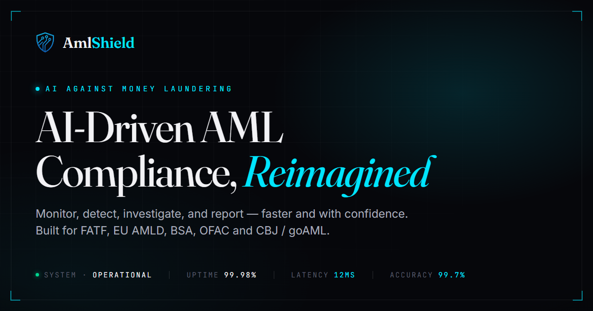 AmlShield - AI-Driven AML Compliance Platform